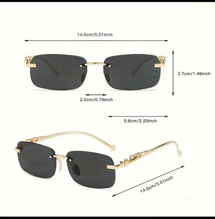 Elite Metal Rimless Shades