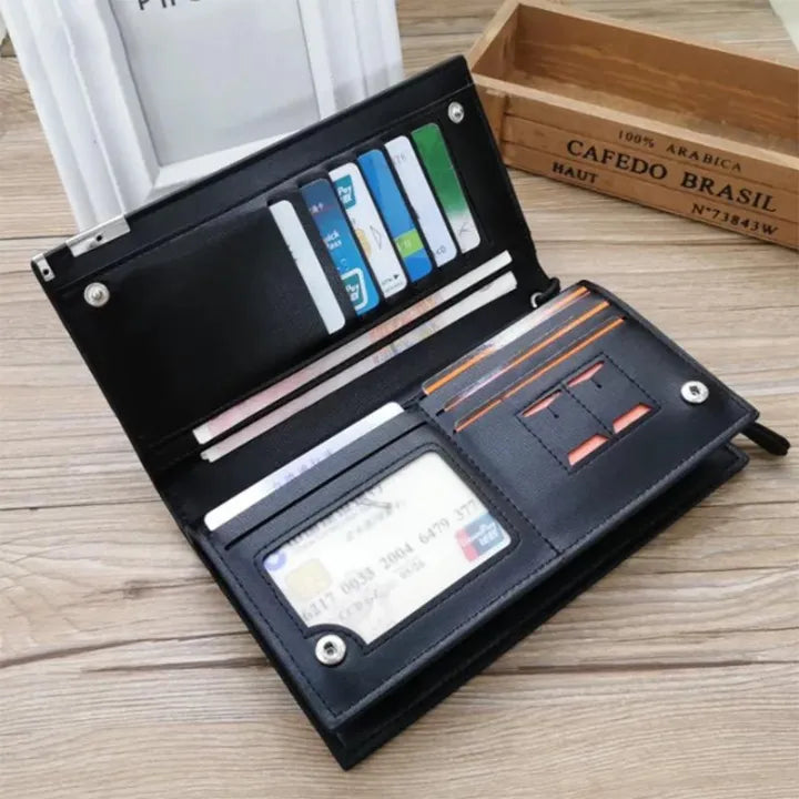 Men’s Slim Long Leather Wallet