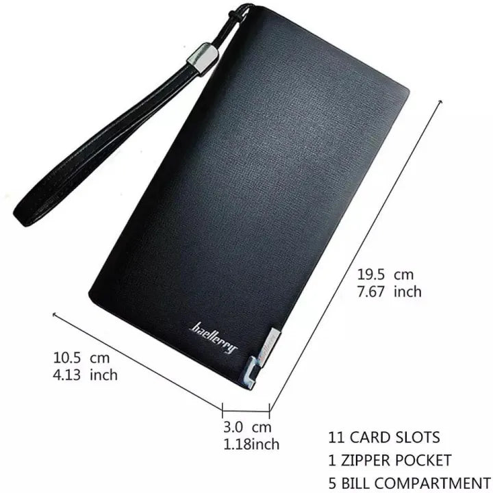 Men’s Slim Long Leather Wallet